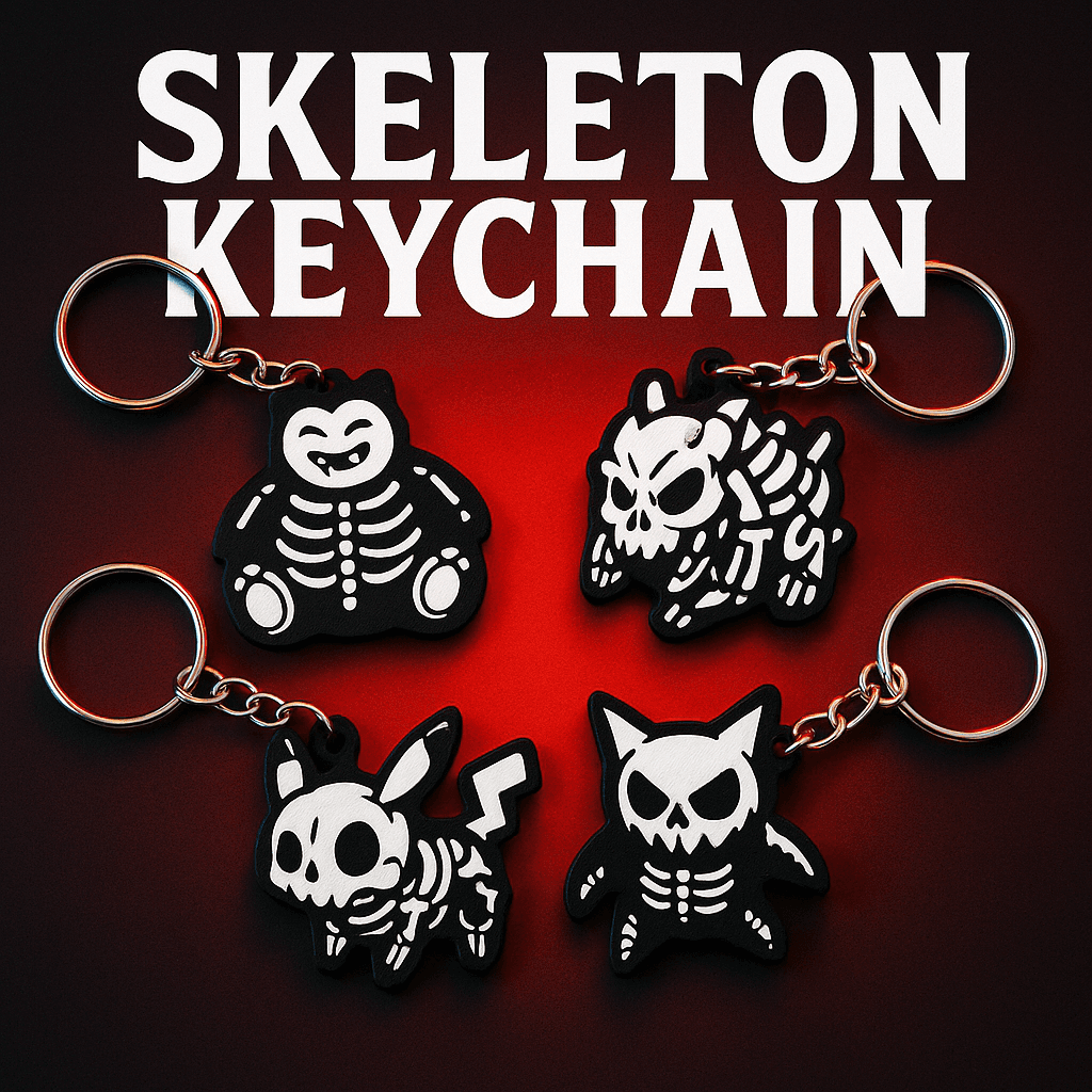 Pokemon Skeleton Keychains – Halloween Special