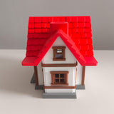 Casa 3D estilo isleño – 25 cm con árboles y puerta que se abre